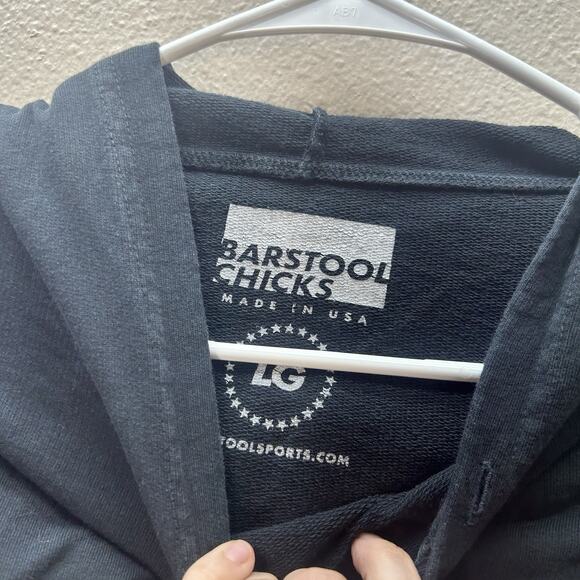 Call Her Daddy cropped hoodie Barstool Sports Chicks Black I Am Unwell Womens L - Picture 4 of 7